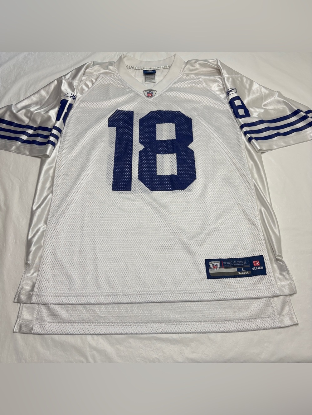 Reebok NFL Indianapolis Colts Peyton Manning #18 White Jersey Men’s Large